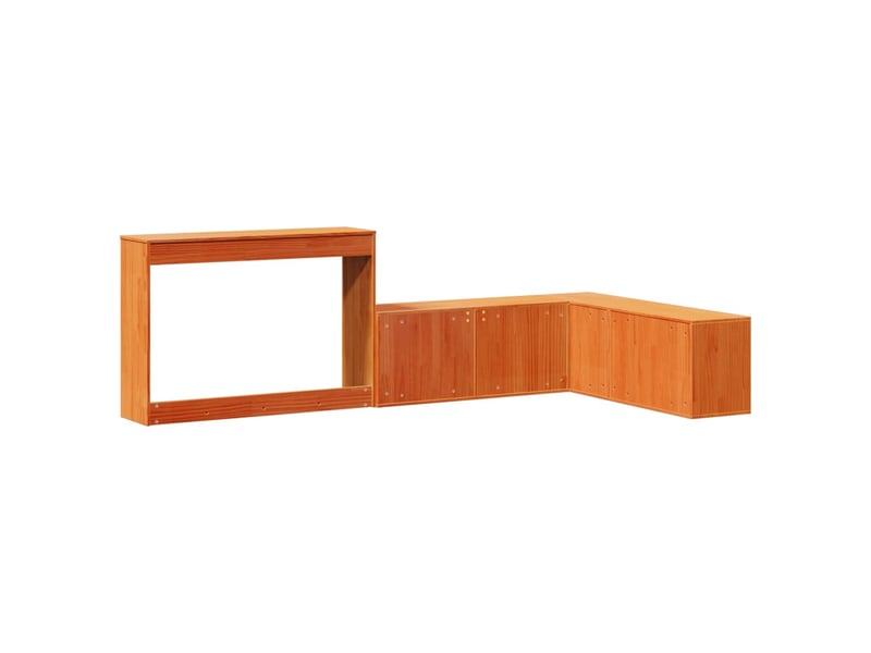  Table de chevet - cabinet de chevet - table de nuit avec bureau  marron bois de pin massif  - Conforama E