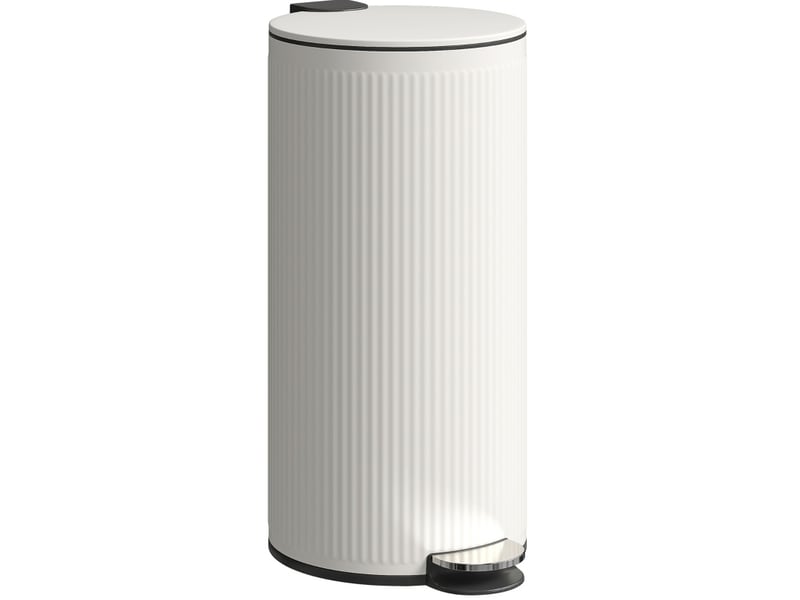  Poubelle à pédale 30 l 36 x 30 x 60,5 cm cuisine blanc crème  - Conforama A