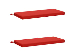 Lot de 2 coussins de banc, coussins d'assise soest 100 % polyester rouge cf57388