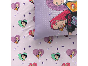 Parure de lit imprimée 100% coton, kpop demon hunters heart 140x200+63x63cm