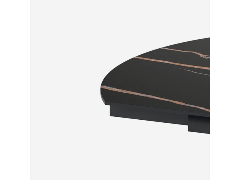  Table extensible en céramique pour cuisine et salon 120x80120 drift - effet marbre noir  - Conforama D
