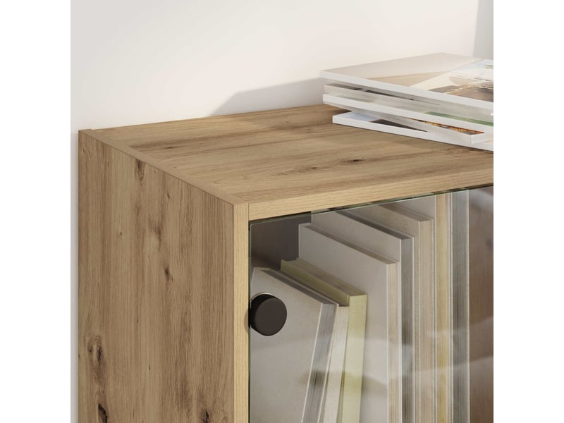 Buffet - haut armoire 2 pc chêne artisanal 68 x 37 x 142 cm - Conforama D