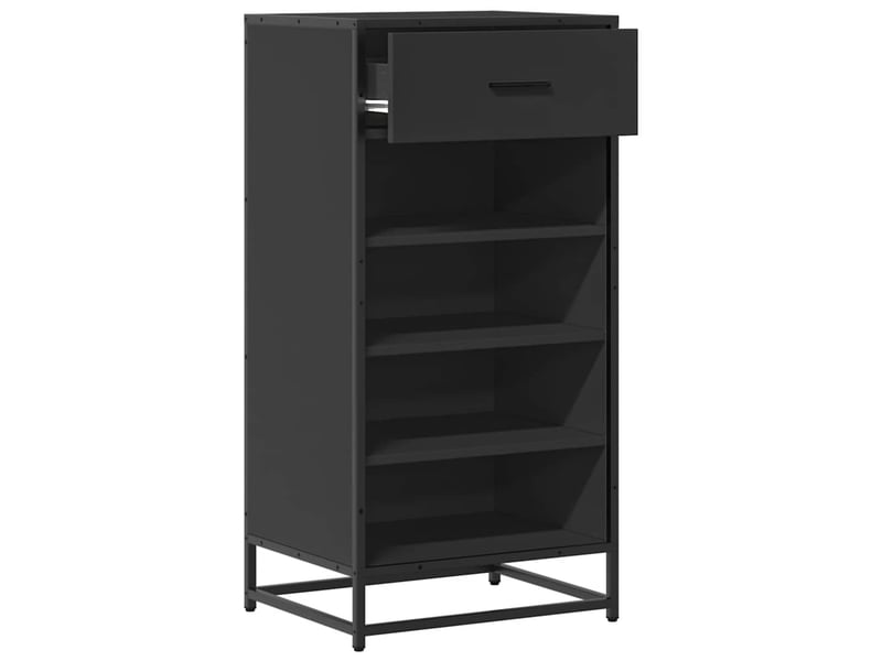  Meuble à chaussures, étagère à chaussures noir 48x38x97,5 cm bois d'ingénierie shl3331  - Conforama E