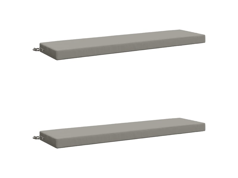  Lot de 2 coussins de banc, coussins d'assise soest 100 % polyester gris cf57263  - Conforama A