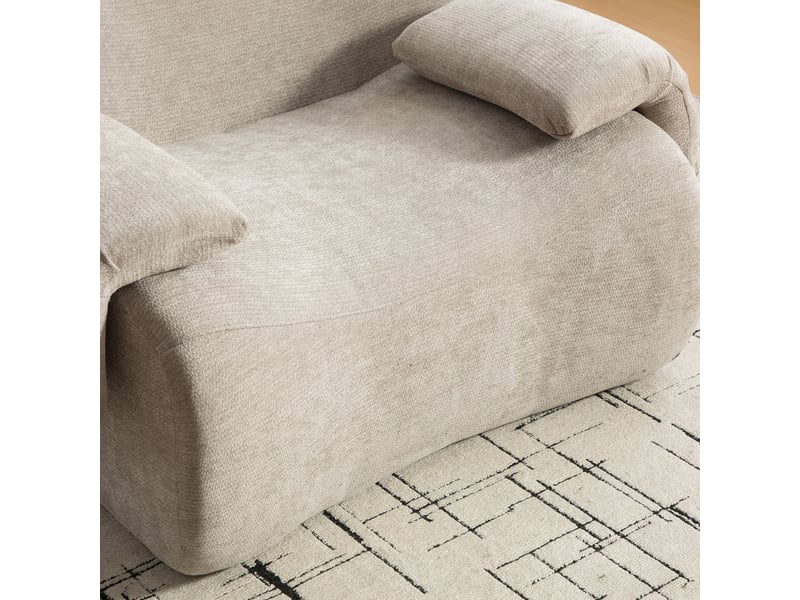 Canapé modulable en tissu chenille gris avec rangement intégré, design contemporain pour salon moderne - Conforama E