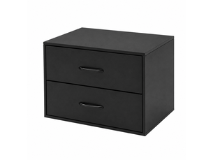Commode 2 tiroir(s)    <strong>XYLO</strong> <strong></strong> coloris noir largeur 60 cm