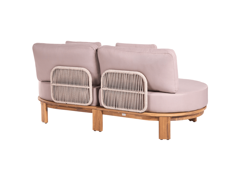  Canapé de jardin 2 places arzello acacia marron clair  - Conforama E