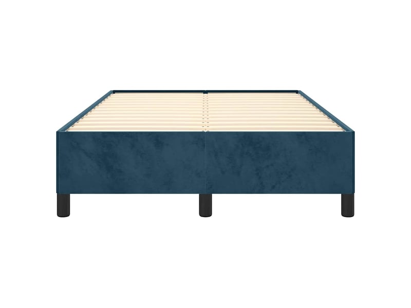  Lit double- lit adulte -  cadre de lit sans matelas bleu foncé 120x190 cm velours  - Conforama D