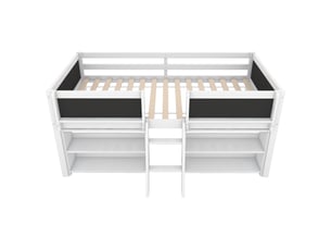 Lit mezzanine 90x200 cm <strong>ZOVIRA</strong>  <strong></strong> coloris blanc