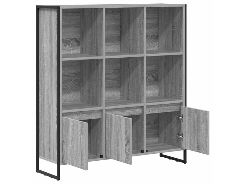 Bibliothèque, armoire à livres 99,5 x 30 x 108 cm bois d'ingénierie gris sonoma - Conforama E