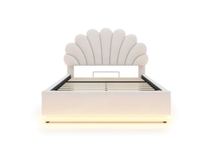 Lit coffre 140x200 cm <strong></strong> <strong></strong> coloris beige