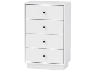 Commodebuffet à 7 tiroirs, en bois composite de style moderne, 47 x 29 x 75 cm, blanc