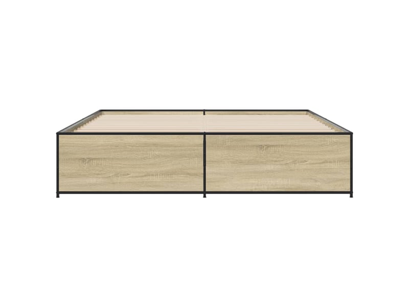  Lit double- lit adulte -  cadre de lit sans matelas chêne sonoma 180x200 cm  - Conforama C