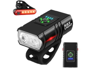 Éclairage vélo usb rechargeable avant arrière led, kit lampe aluminium 900mah, sécurité visibilité, route vtt quotidien