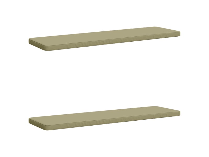  Lot de 2 coussins de banc, coussins d'assise vught 100 % polyester vert clair cf58218  - Conforama A