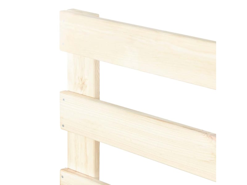  Lit simple- lit adulte -  cadre de lit de palette sans matelas bois massif pin 100x200 cm  - Conforama D