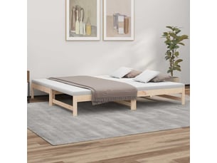 Lit simple 80x200 cm coloris marron