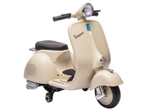 Moto électrique pour enfants, vespa sous licence, 6v, démarrage progressif, blanche
