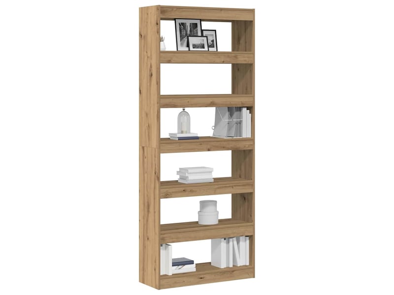 Bibliothèque 6 niveaux, armoire à livres 80 x 30 x 198 cm bois d'ingénierie shl5845 - Conforama C