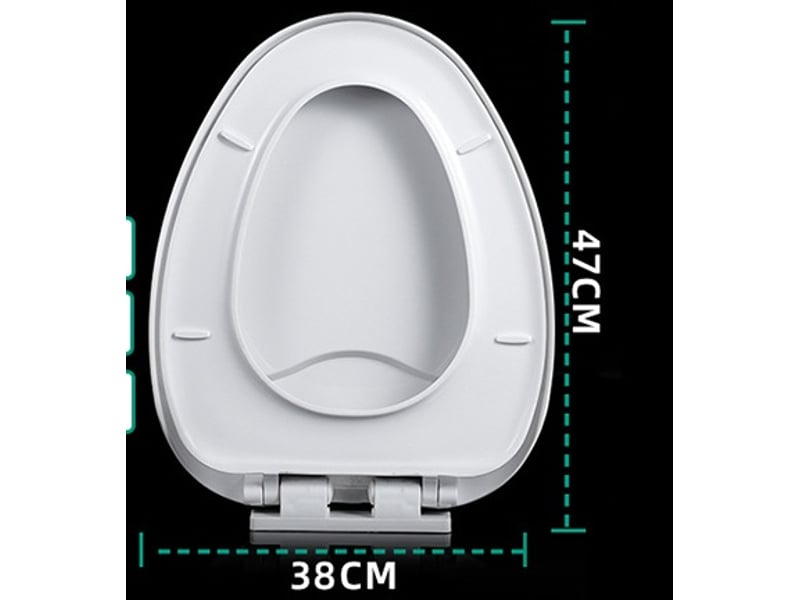  Abattant wc forme o lunette de toilette blanche universelle 47x38cm  - Conforama B