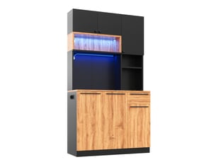 Buffet 6 porte(s) 1 tiroir(s) <strong></strong> <strong></strong> - 100 cm coloris noir