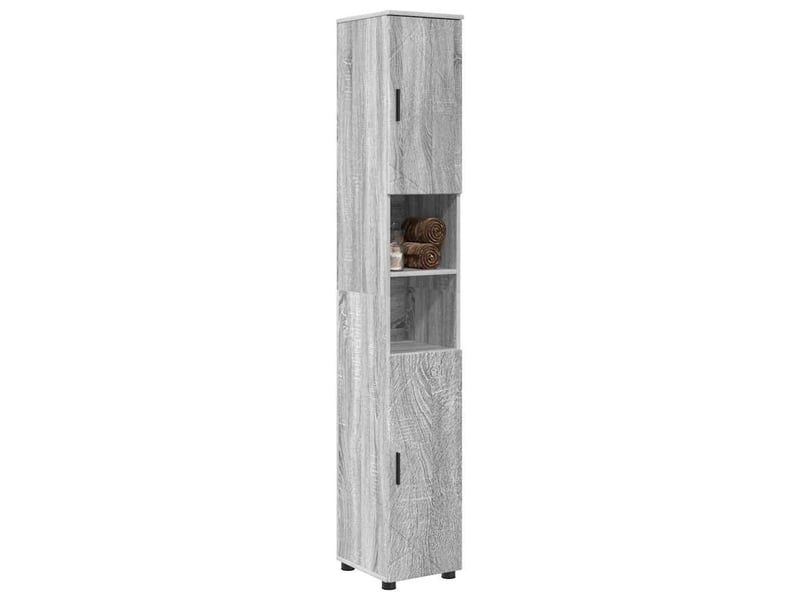 Cabinet de salle de bain, armoire salle de bain gris sonoma 30 x 35 x 192 cm cf65372 - Conforama C