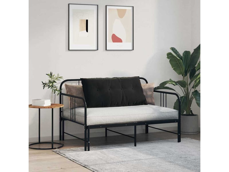 Coussin de dos, coussin de dossier noir 100 x 50 cm tissu en velours côtelé cf54819 - Conforama D