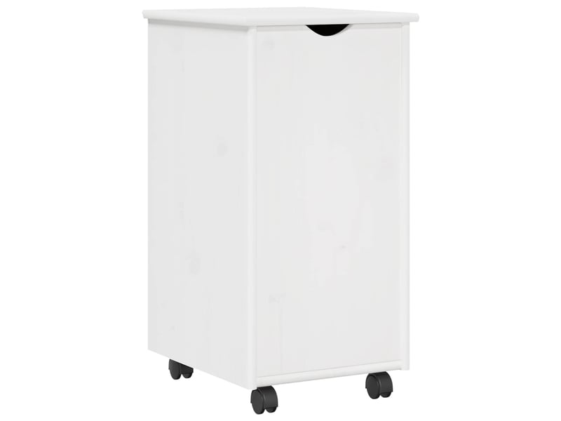  Caisson roulant de bureau blanc 34 x 39 x 65,5 cm bois de pin massif  - Conforama A