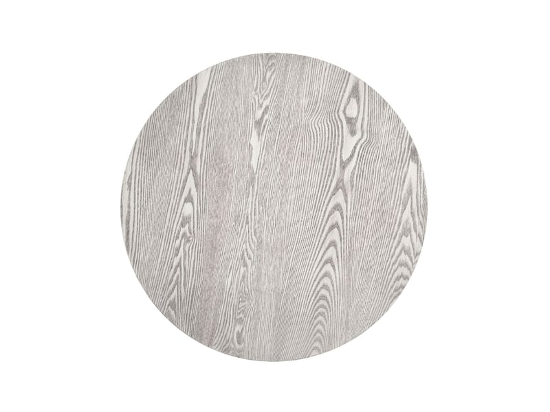  Table basse avec rangement plateau rond bois massif surface plaquée style moderne blanc rétro  - Conforama D