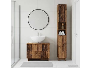 Ensemble de 2 meubles de salle de bain ede bois ancien cf63131