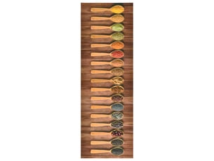 Tapis de sol rectangulaire lavable cuisine 150 x 45 cm antidérapant en polyamide bleu 02_0046721