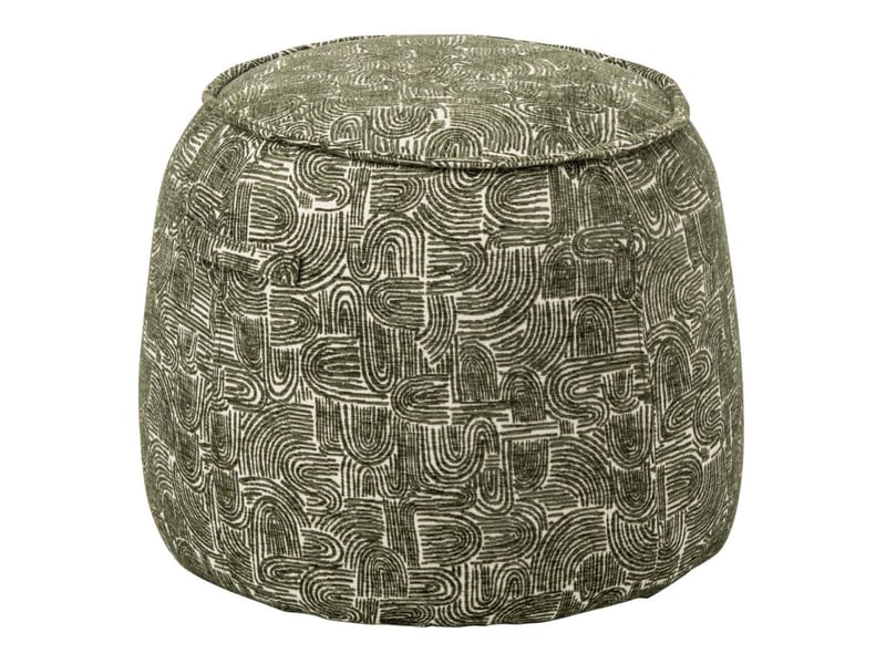  Pouf design à motifs margo 50cm vert foncé  - Conforama A