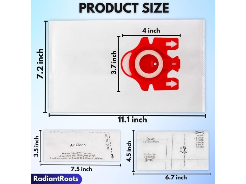  12sacs + 2 filtres sac d'aspirateur fjm pour miele 9917710 hyclean 3d efficiency hoover sacs de rechange pour aspirateur miele fjm miele  - Conforama B