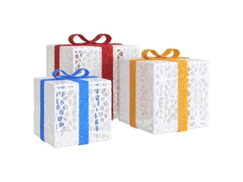  Boîtes de noël lumineuses 3 pcs 64 led blanc chaud  - Conforama E