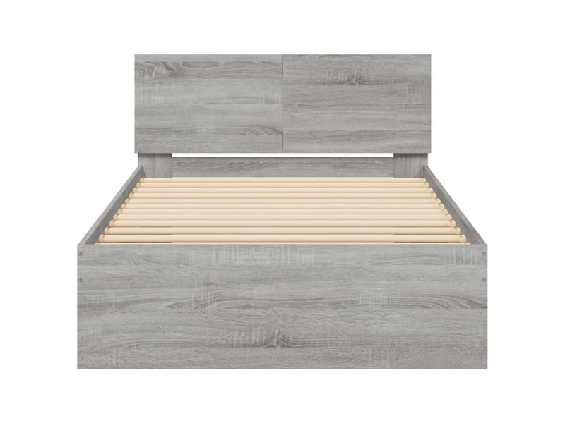  Lit simple- lit adulte -  cadre de lit sans matelas avec tête de lit 100x200 cm  - Conforama D