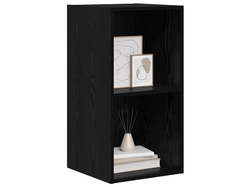  Ensemble meuble tv - banc tv - meuble de rangement 37 x 37 x 72 cm chêne noir bois d'ingénierie  - Conforama C