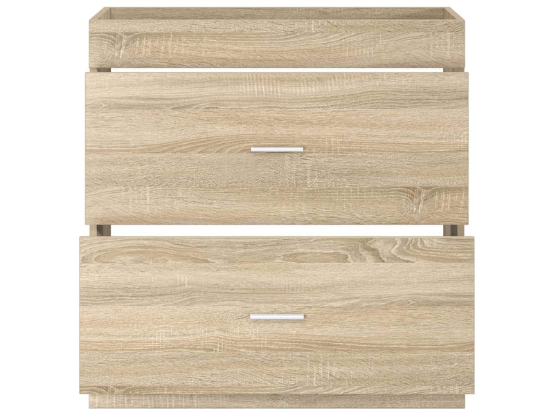  Meuble sous lavabo de salle de bain, commode chêne sonoma shl5528  - Conforama D