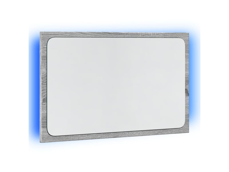  Miroir de salle de bain, miroir de toilette à led sonoma gris bois d'ingénierie cf62520  - Conforama E