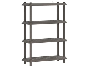 Unité de rangement 4 niveaux, étagère de rangement 100 x 40 x 136,5 cm pp gris clair