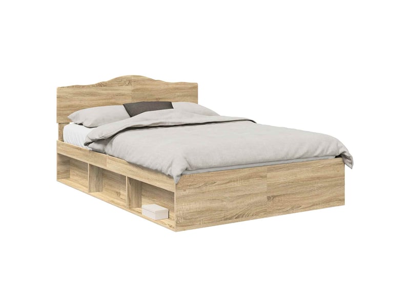  Lit double- lit adulte -  cadre de lit sonoma 160 x 200 cm bois de pin massif  - Conforama A