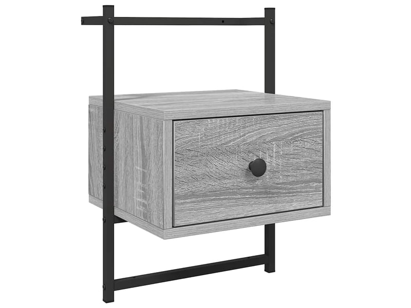  Table de chevet - cabinet de chevet - table de nuit murale sonoma gris 35x30x51cm bois d'ingénierie  - Conforama A