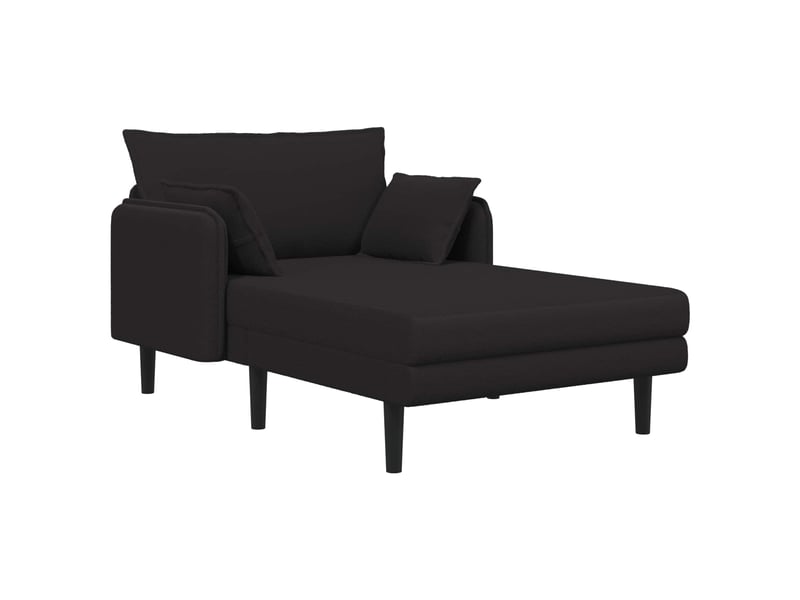  Vidaxl grande méridienne noir bouclé  - Conforama D