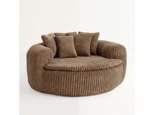 Pouf / repose pied <strong></strong> <strong>IKSETERA TRADING LTD</strong> marron