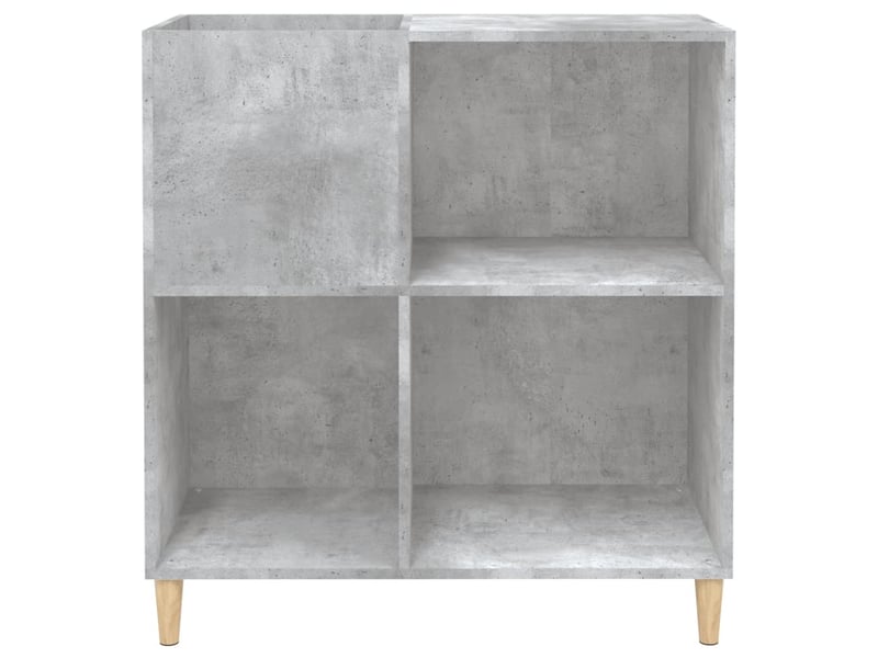  Armoire à disques, armoire de rangement gris béton 84,5x38x89 cm bois d'ingénierie shl5919  - Conforama E