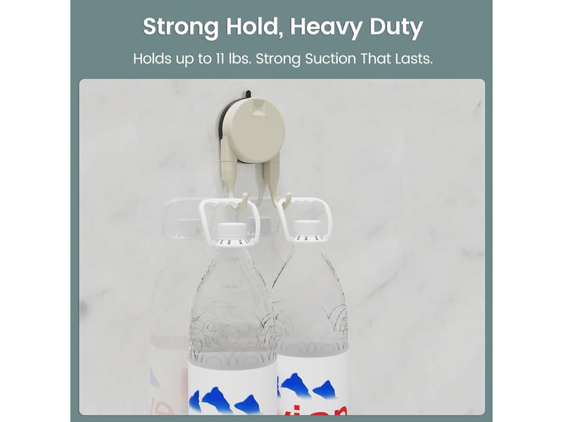 Lot de 4 crochets à ventouse solides pour douche, salle de bain, cuisine, supports imperméables et robustes pour peignoir, serviette, blanc - réf. Szpb845586jjzj - Conforama C