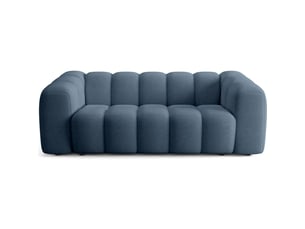 Canapé droit convertible HOMIFAB Belleville 3 places Tissu bleu