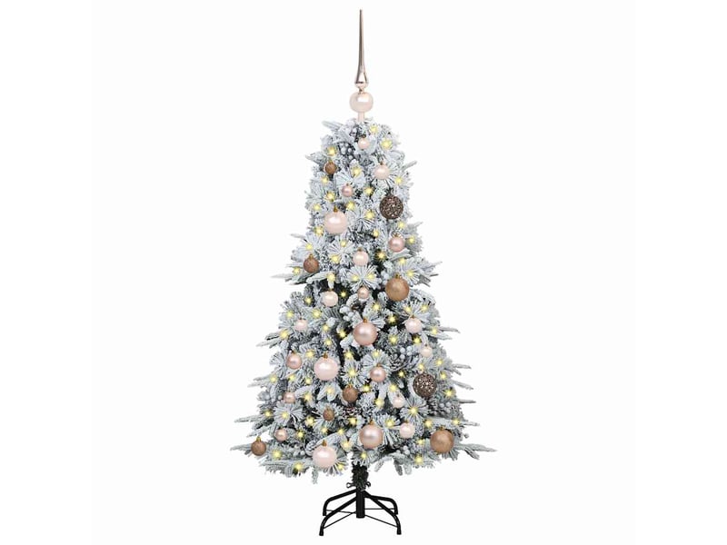 Sapin de noël, arbre de noël artificiel à branches articulées blanc 120 cm shl448 - Conforama C
