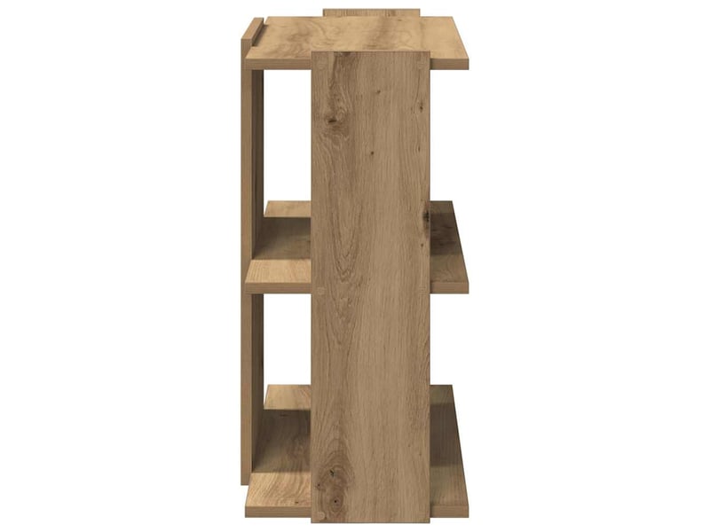  Bibliothèque à 3 niveaux, armoire à livres chêne artisanal 60x30x60 cm  - Conforama E