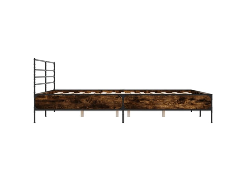  Lit double- lit adulte -  cadre de lit sans matelas chêne fumé 180x200 cm  - Conforama D