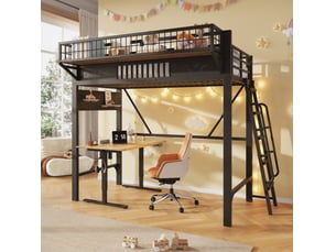Lit mezzanine 90x200 cm <strong>MODENUIT </strong>  <strong></strong> coloris noir